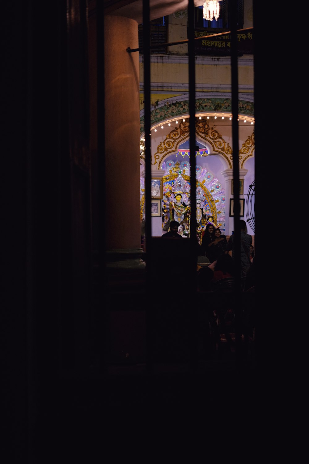 a large stained glass window