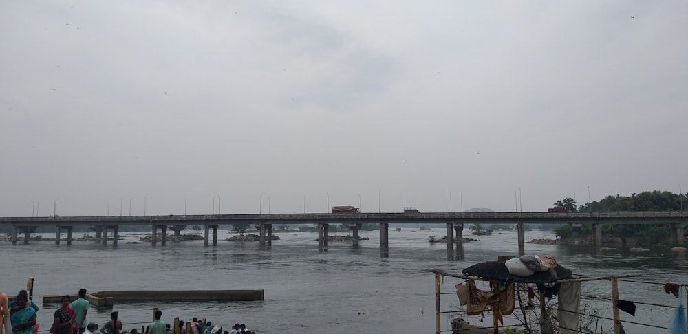 a bridge over water