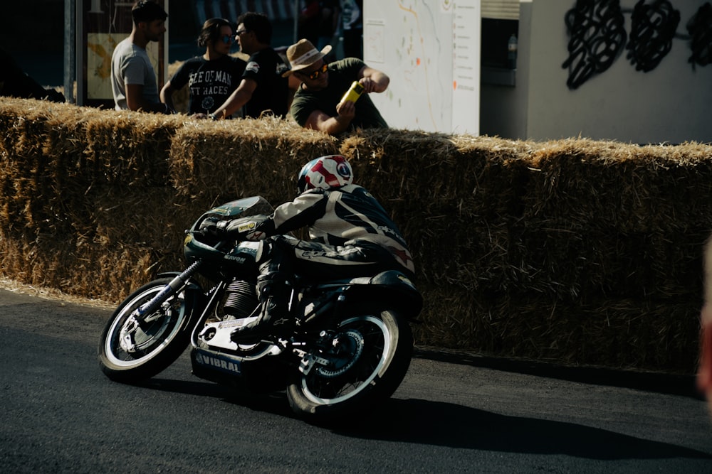 a person riding a motorcycle