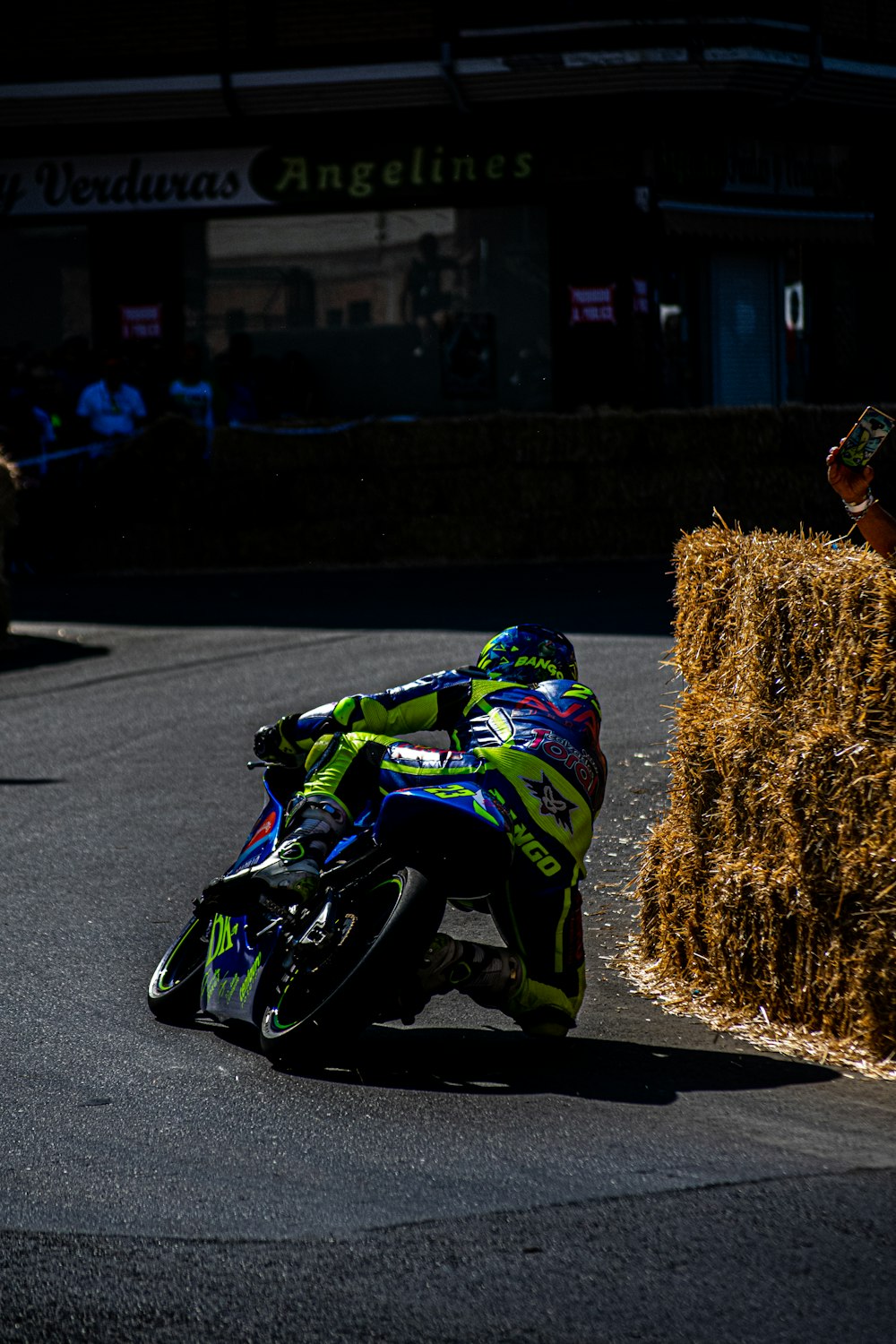 a person riding a motorcycle