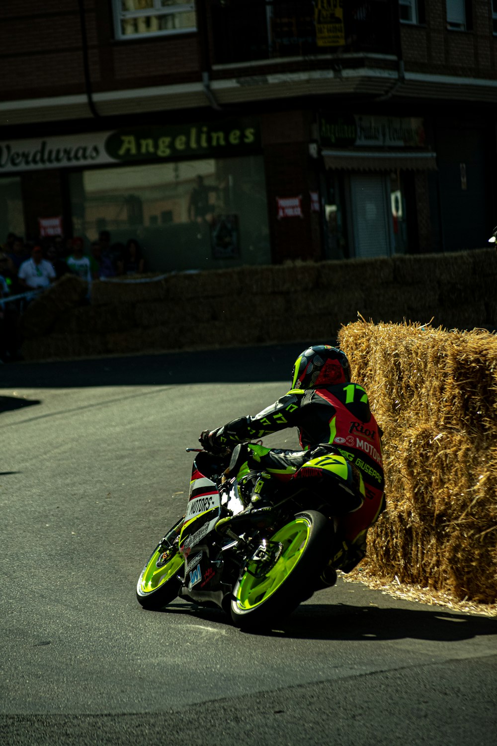 a man riding a motorcycle