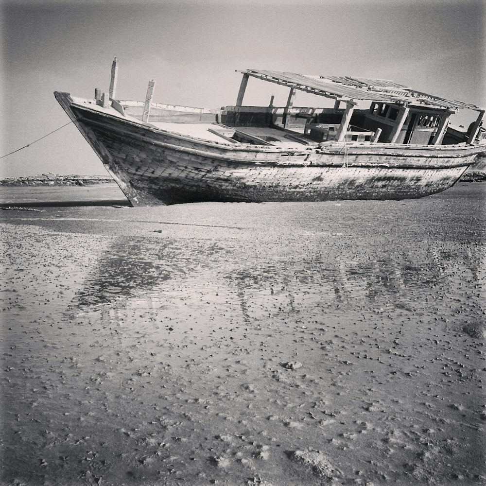 a boat on the beach