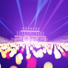 An exciting game show scene with contestants cheering and colorful lights.