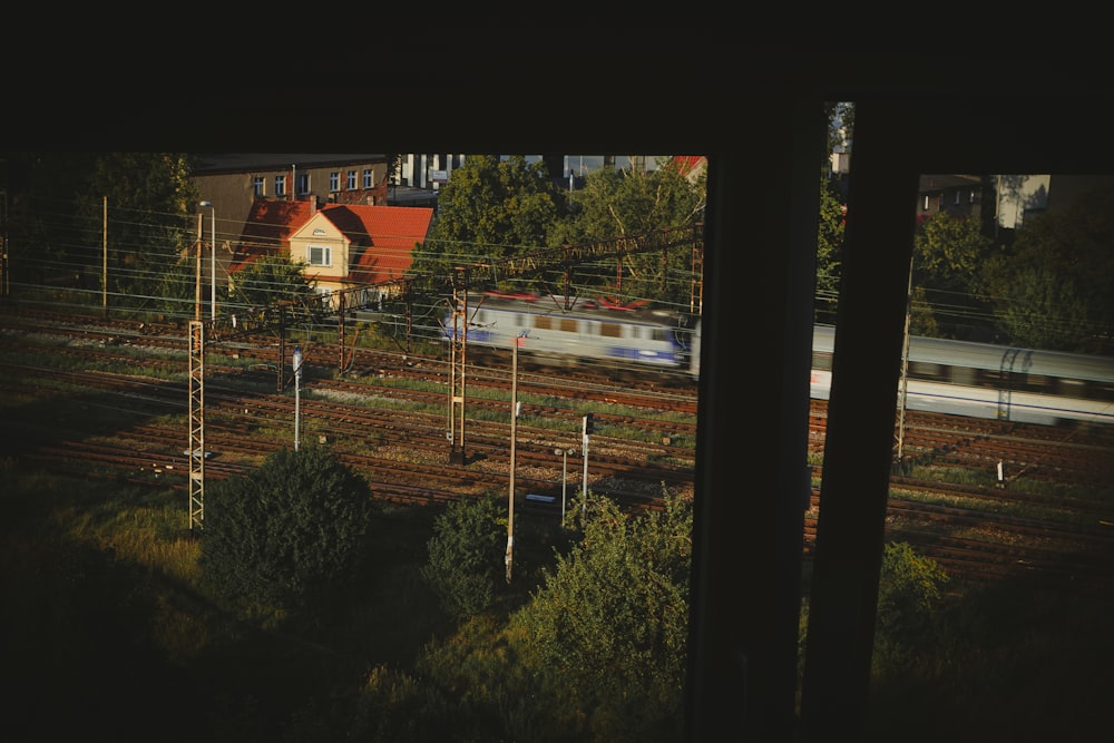 a train on the railway tracks