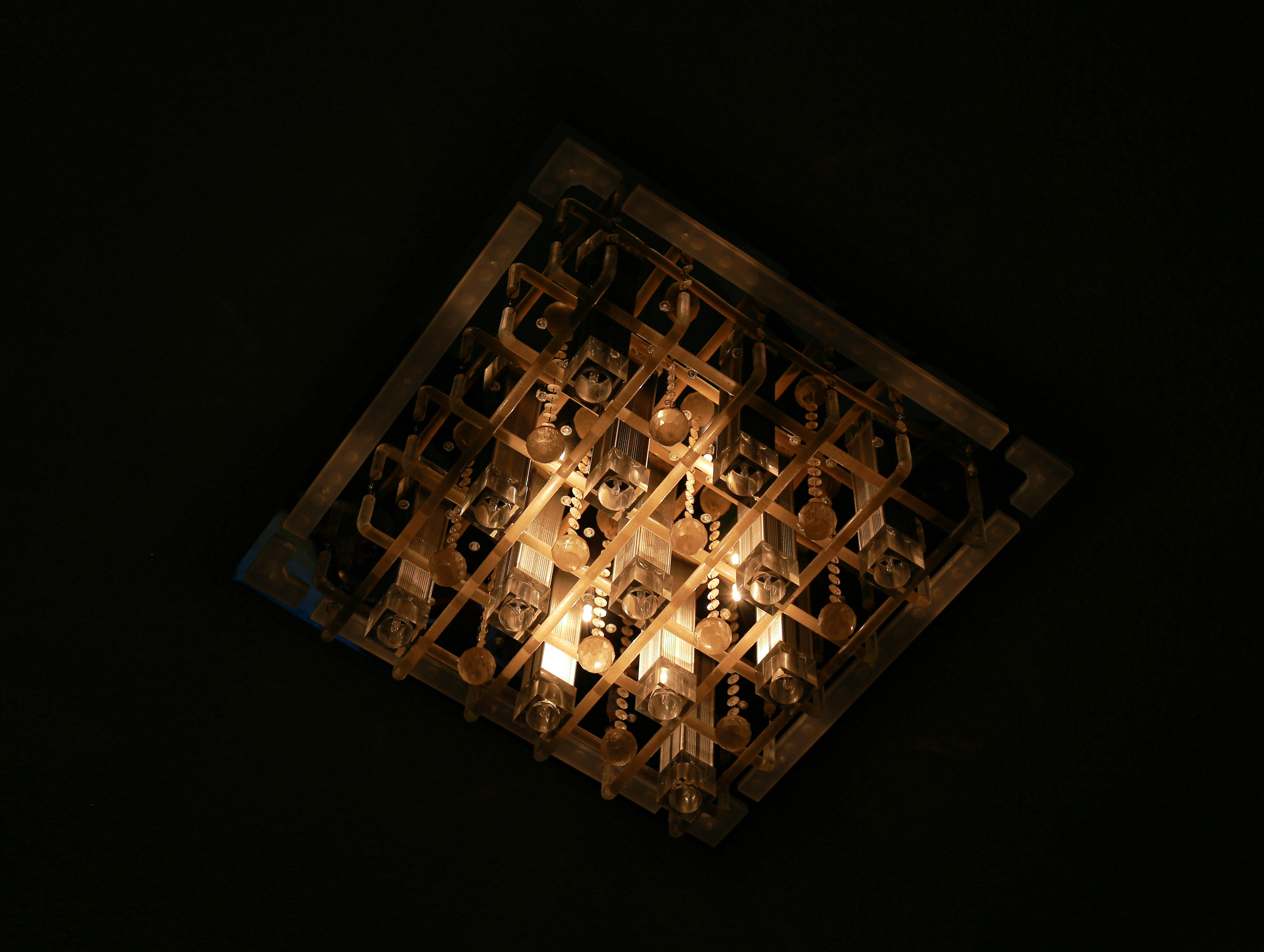 a gold and black object