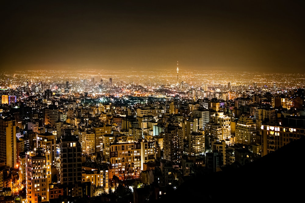 a city at night