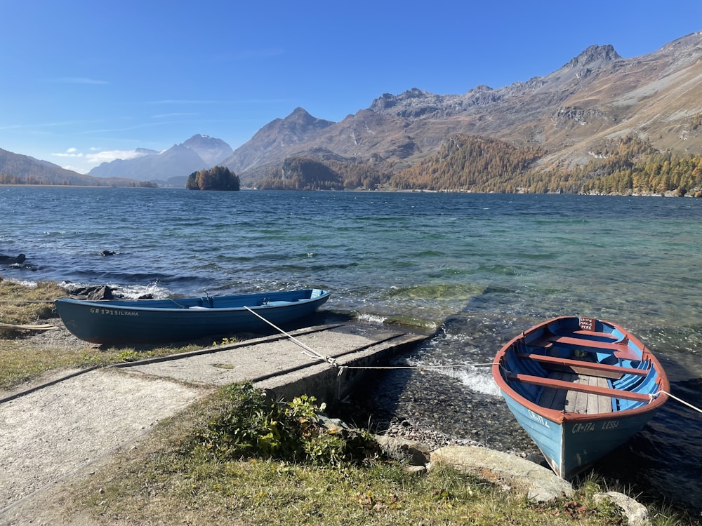 boats on the shore