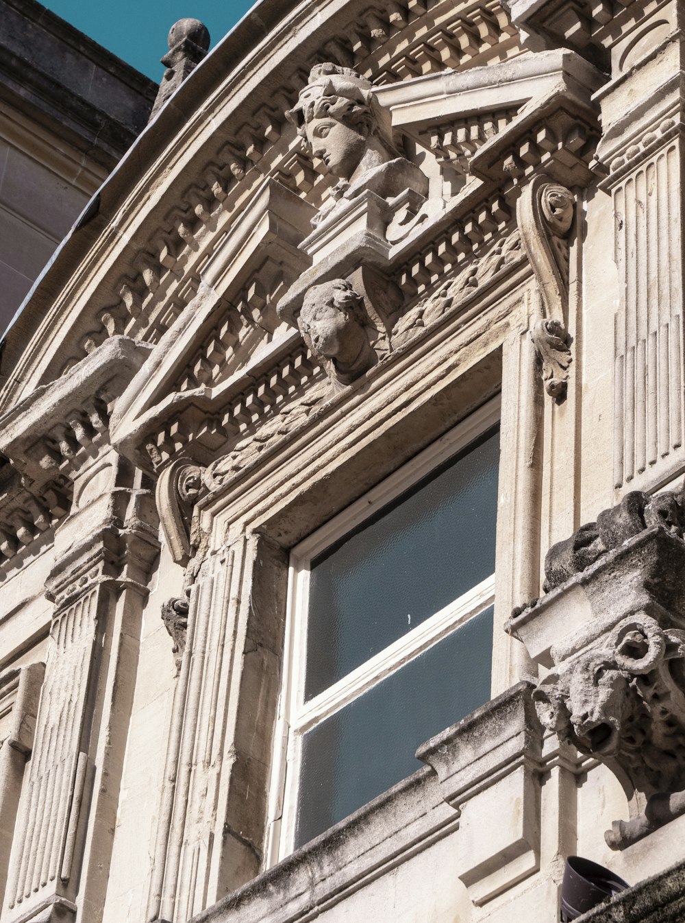 a building with a statue on the side