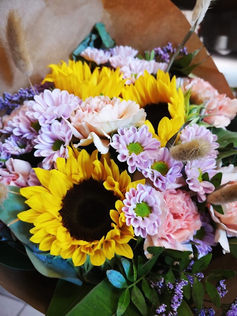 a bouquet of flowers