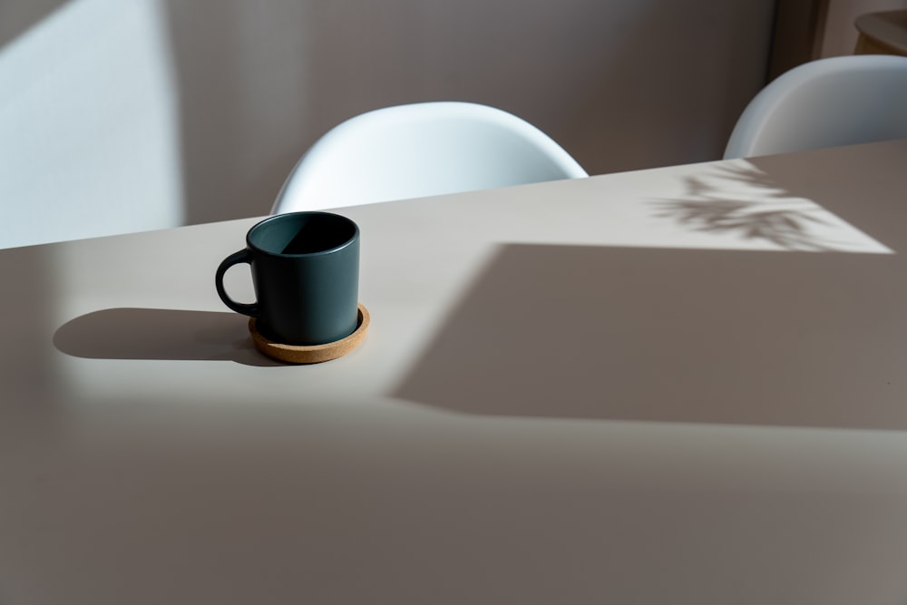 a cup on a table