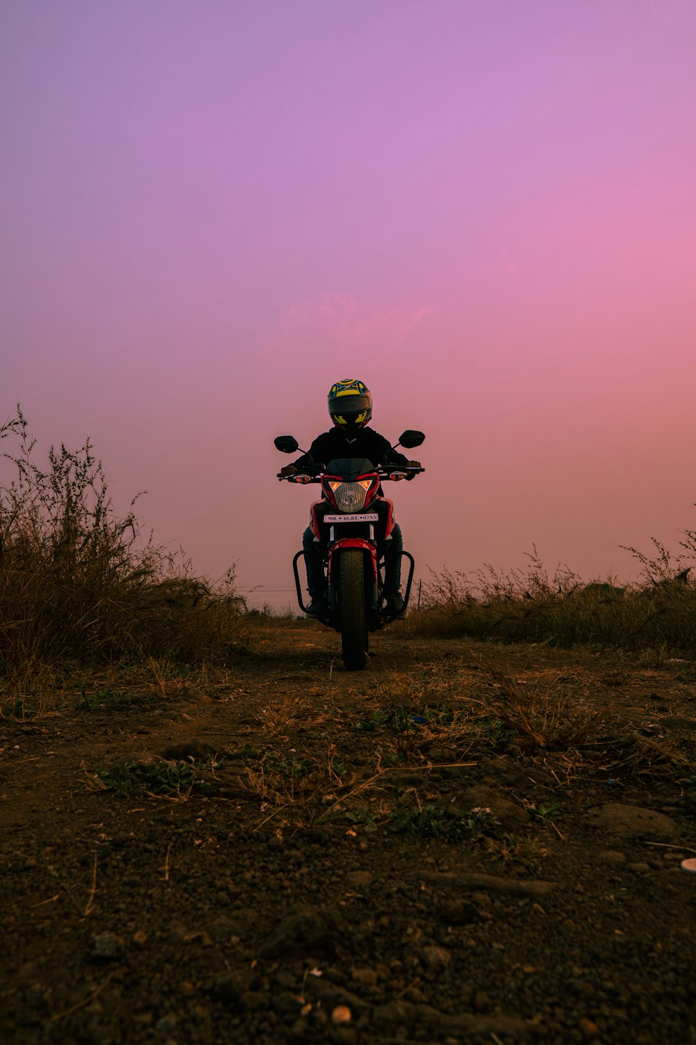 a person riding a motorcycle