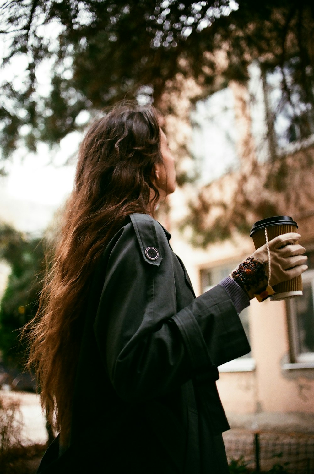 a woman holding a camera