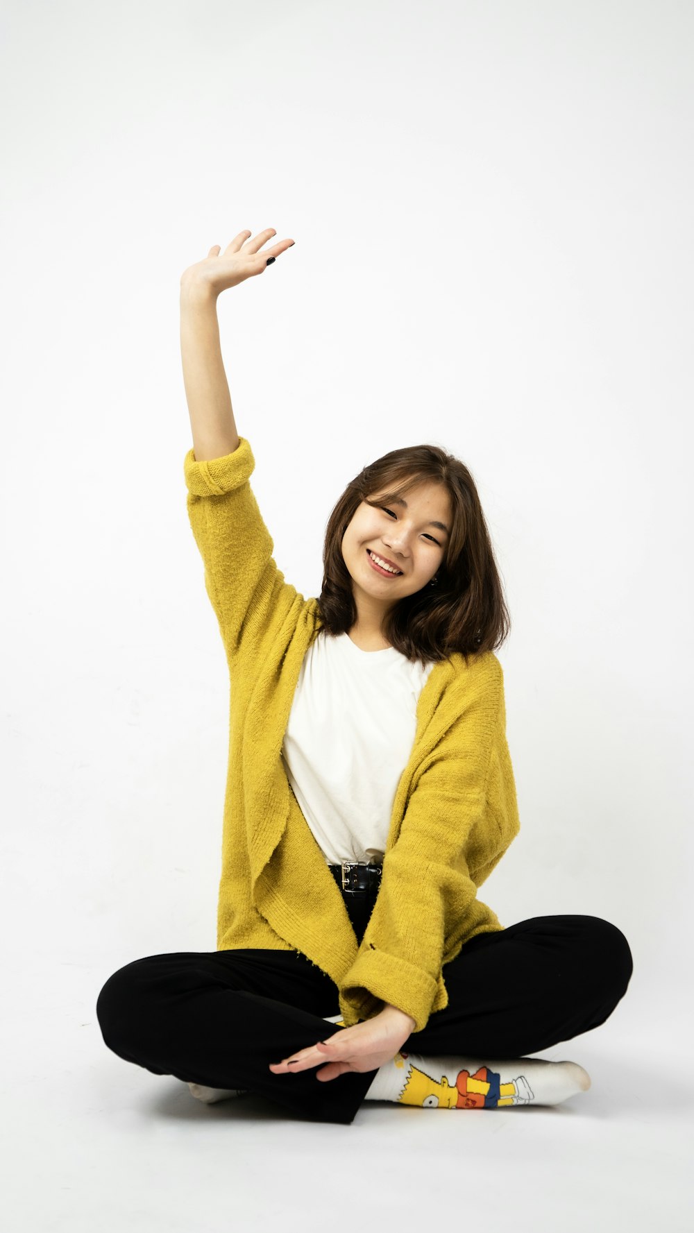 a person sitting on the floor