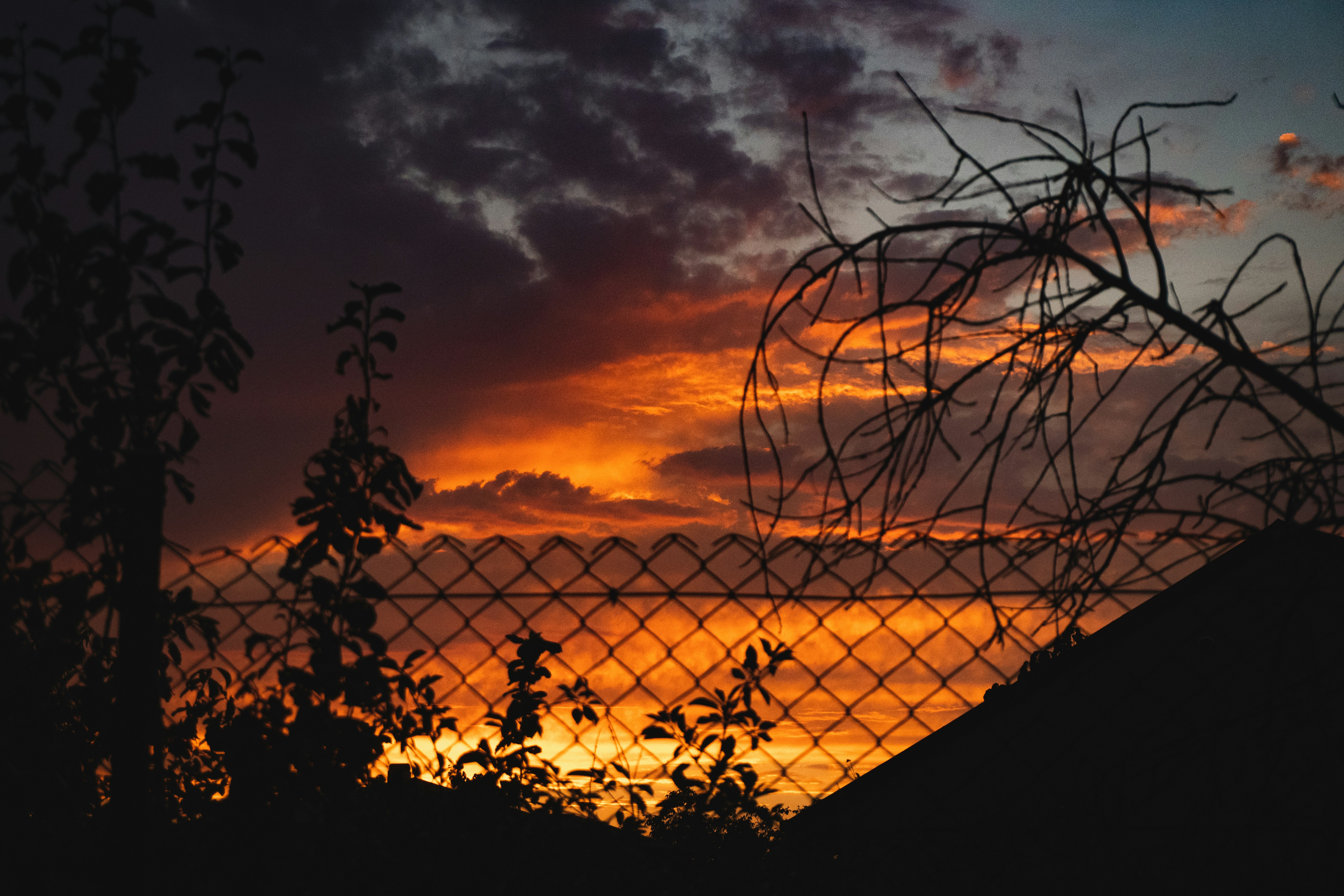 a sunset over a body of water