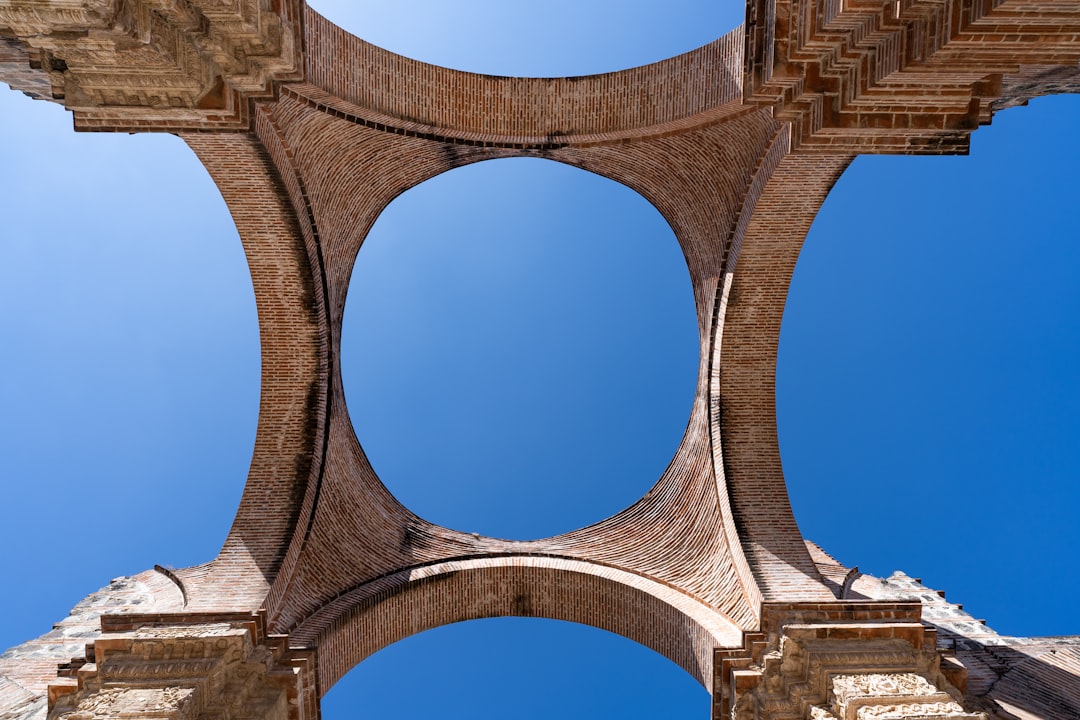 a large stone archway,