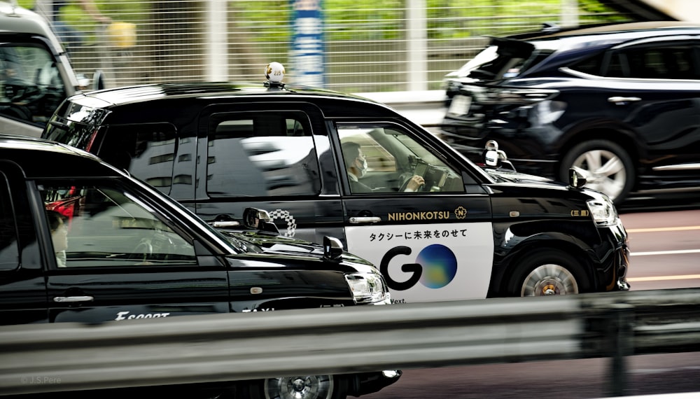 a police car driving