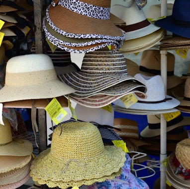 a variety of hats for sale