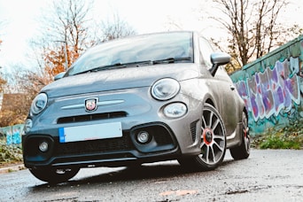 a car parked on a road