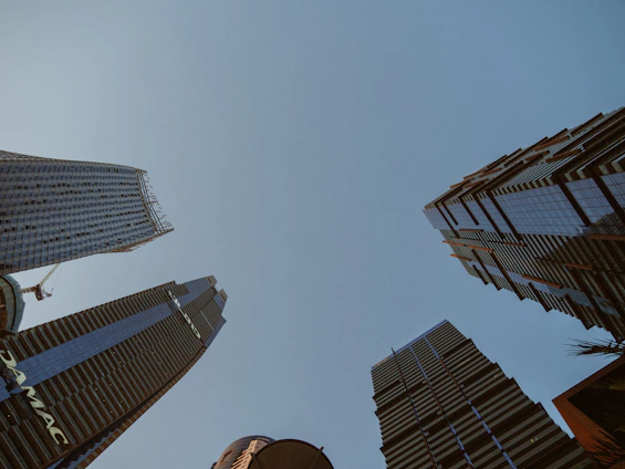 a group of tall buildings