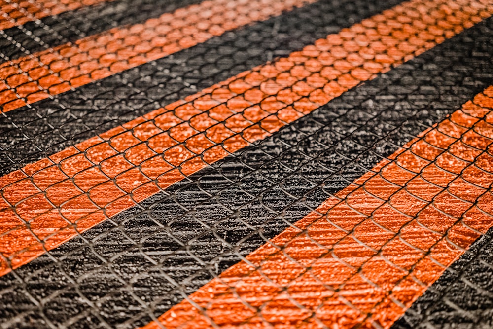 a close-up of a chain link fence