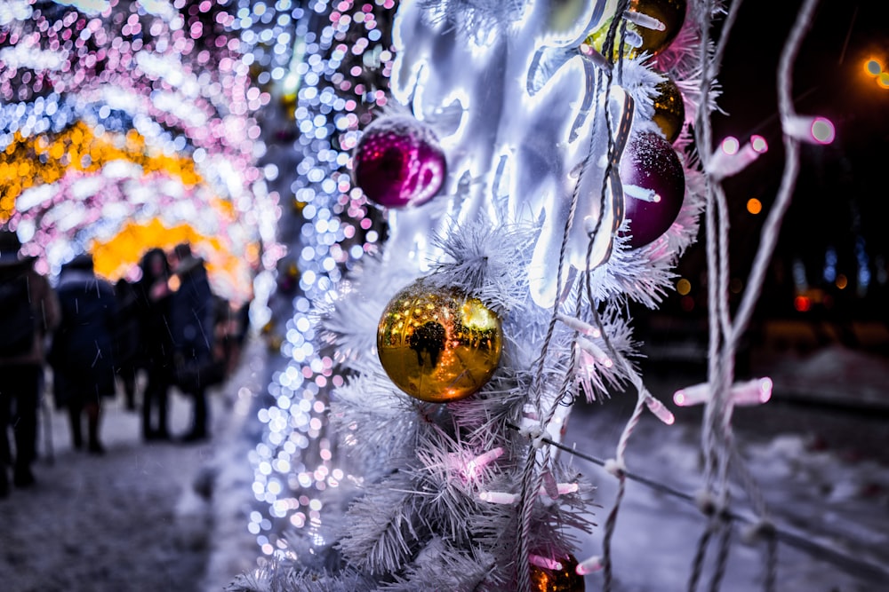 a snowman with lights