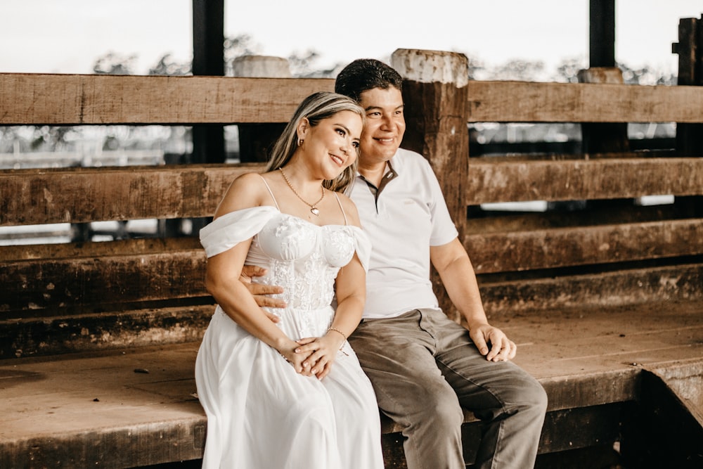 a man and woman posing for a picture