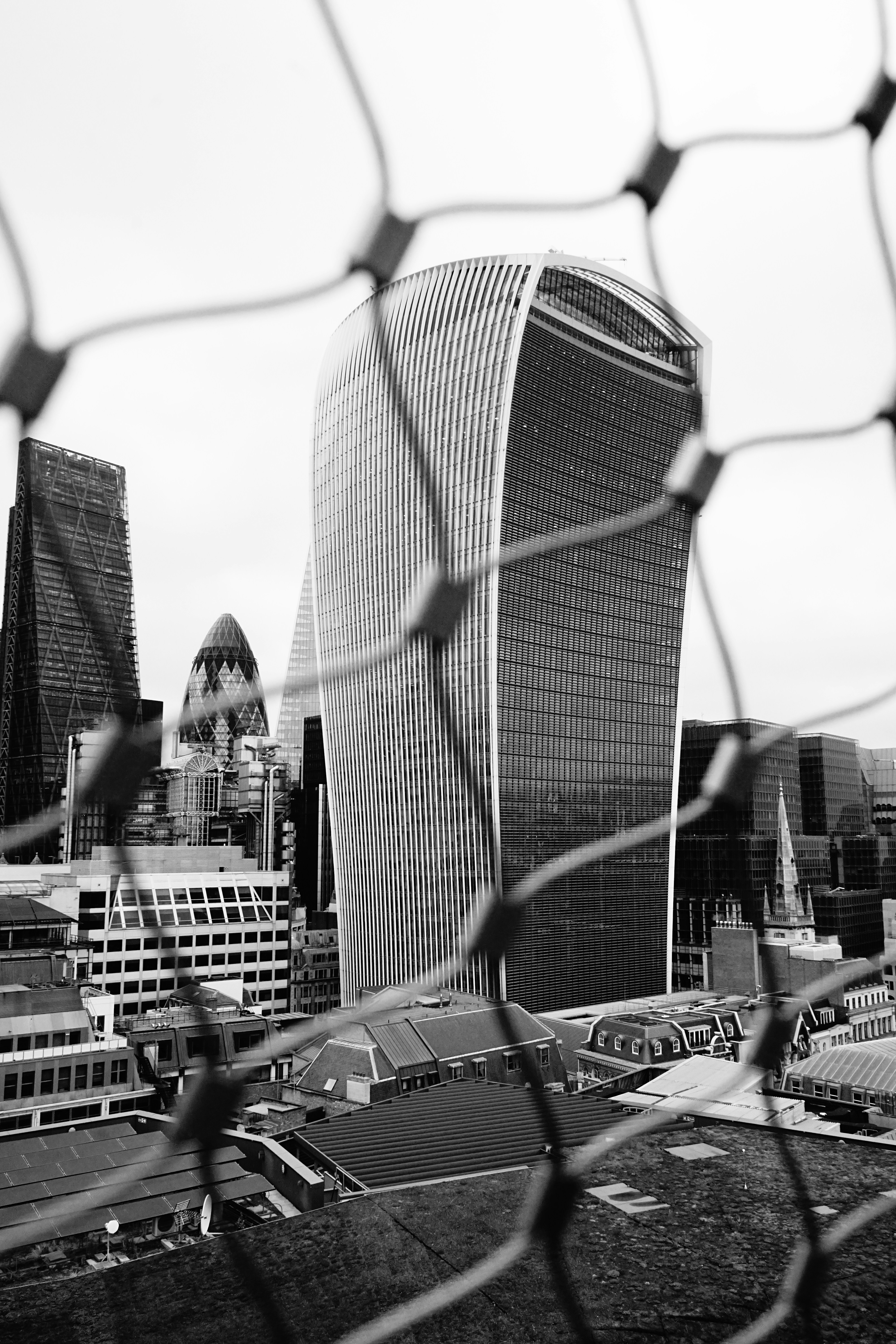 a large building with a large glass window