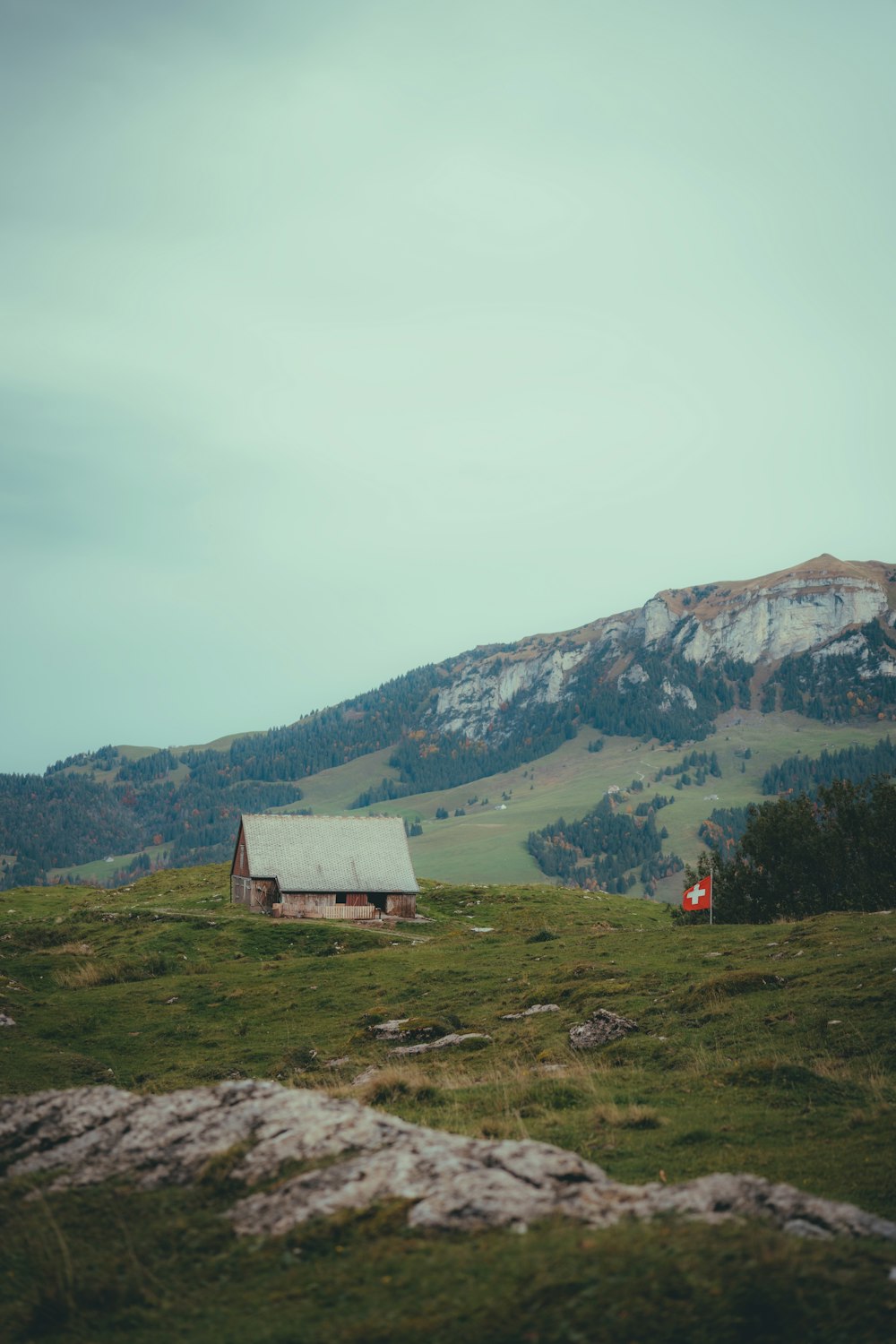 a building on a hill