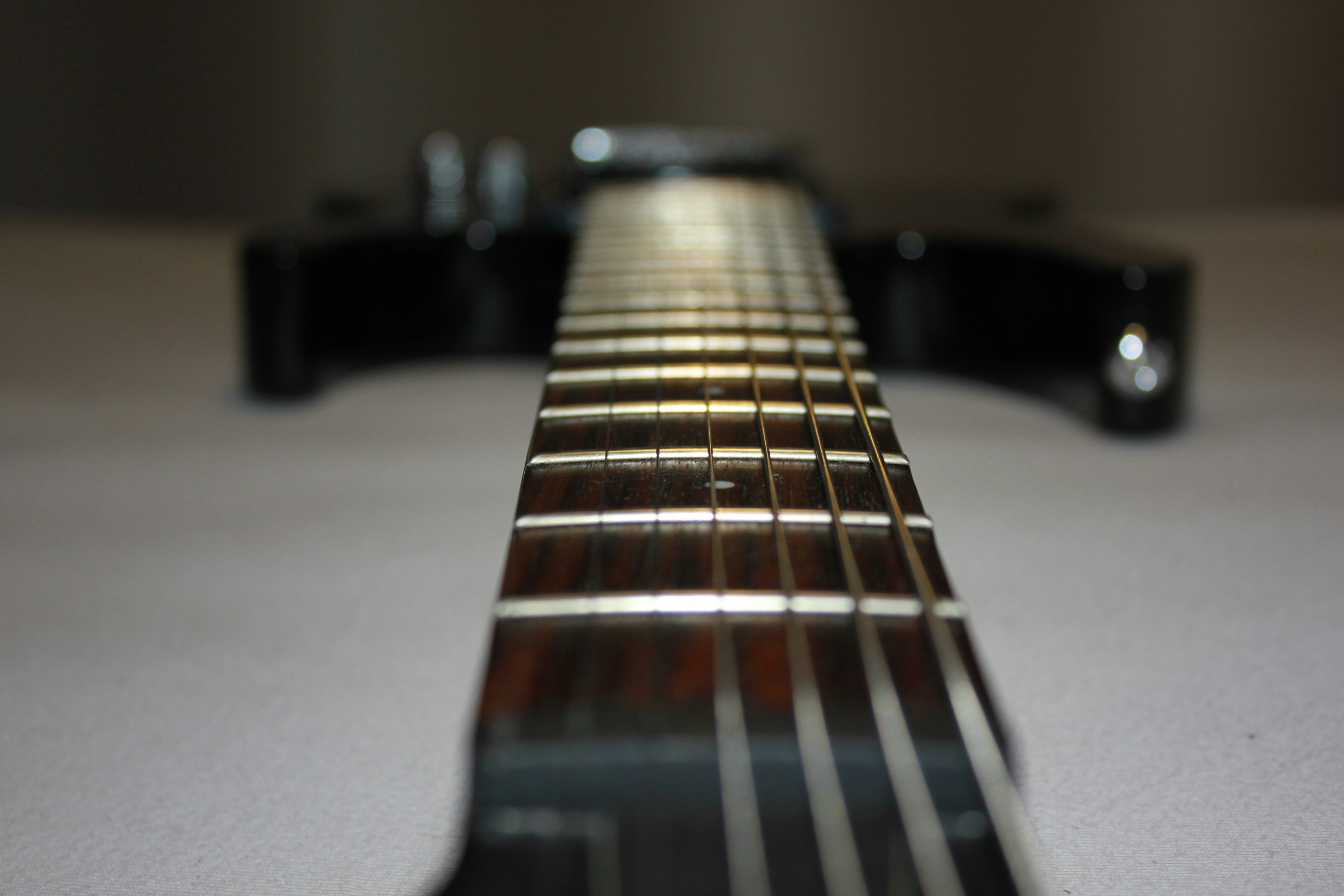 a close up of a guitar