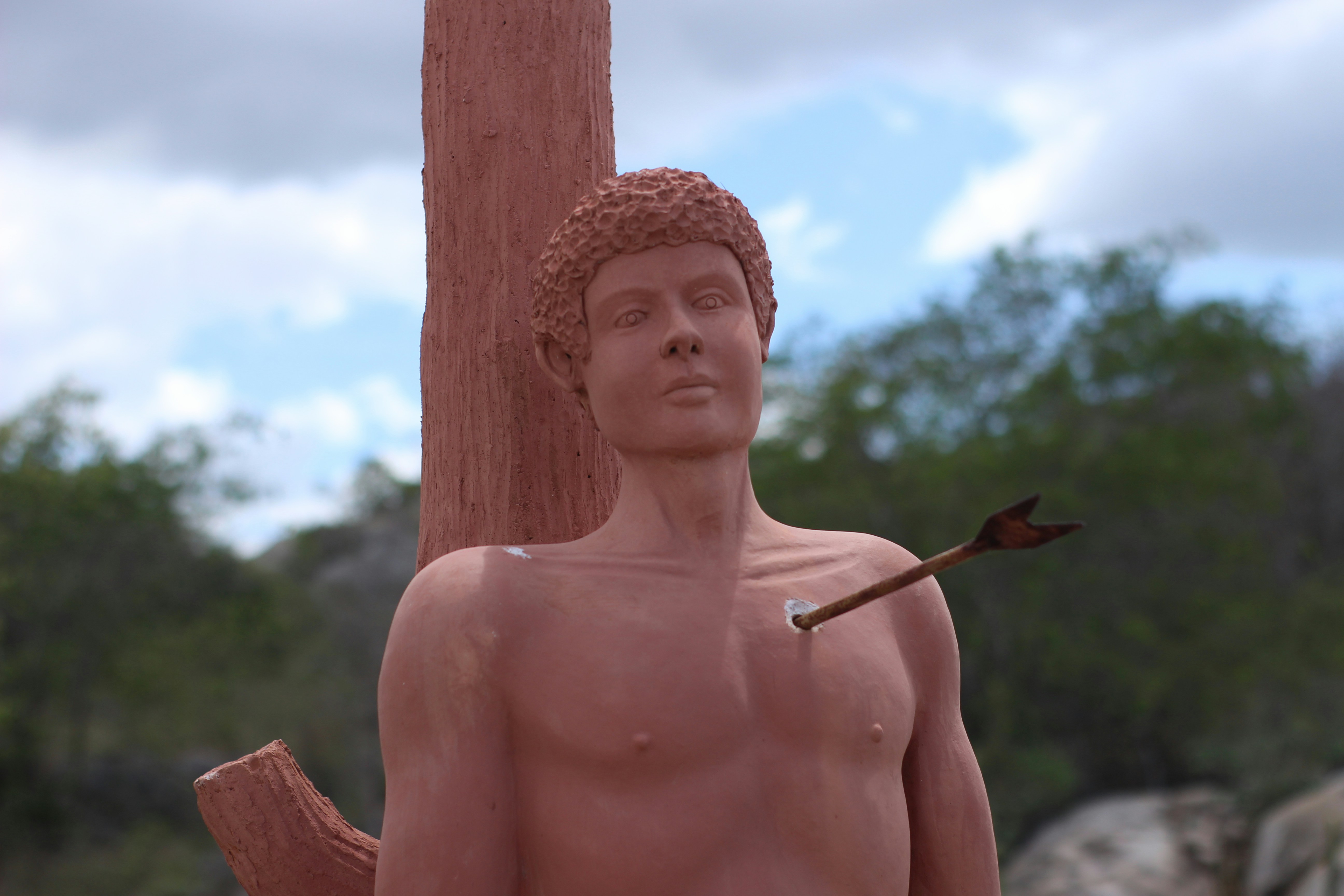 A shirtless man with a stick in the mouth photo Free Art Image on
