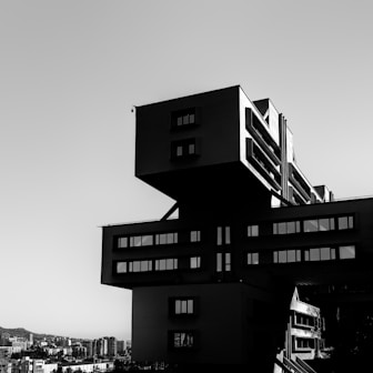 a building with a large roof