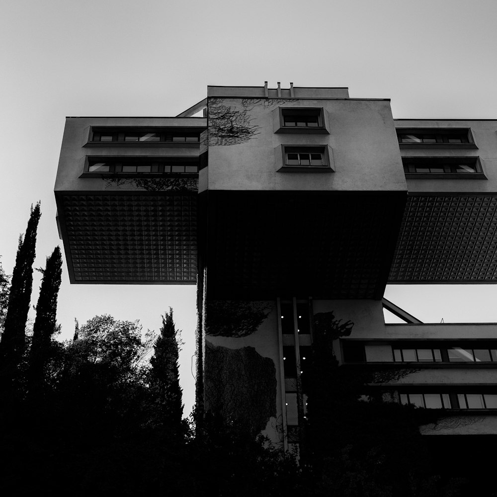 a building with a large sign on it