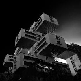 a building with a large balcony