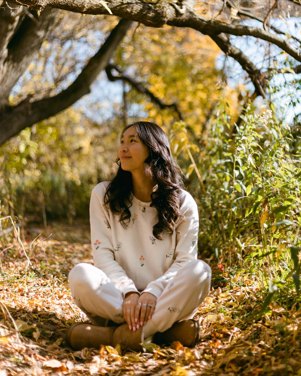 a person sitting on the ground