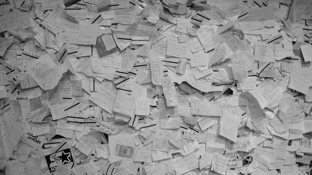 a pile of paper