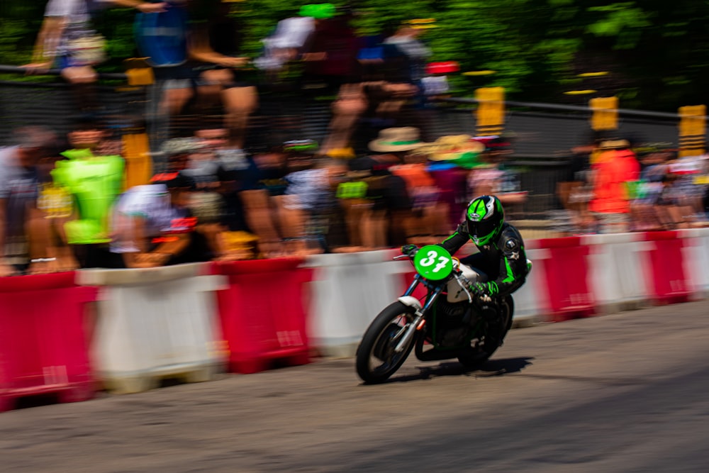 a person riding a motorcycle