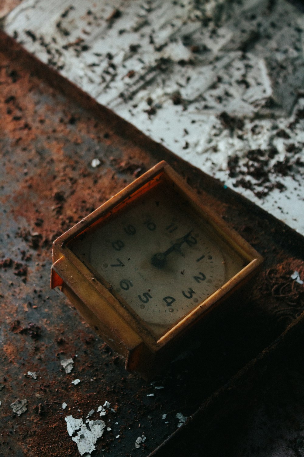 a clock on a table