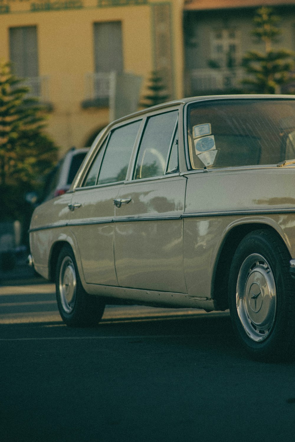 a car parked on the side of the road