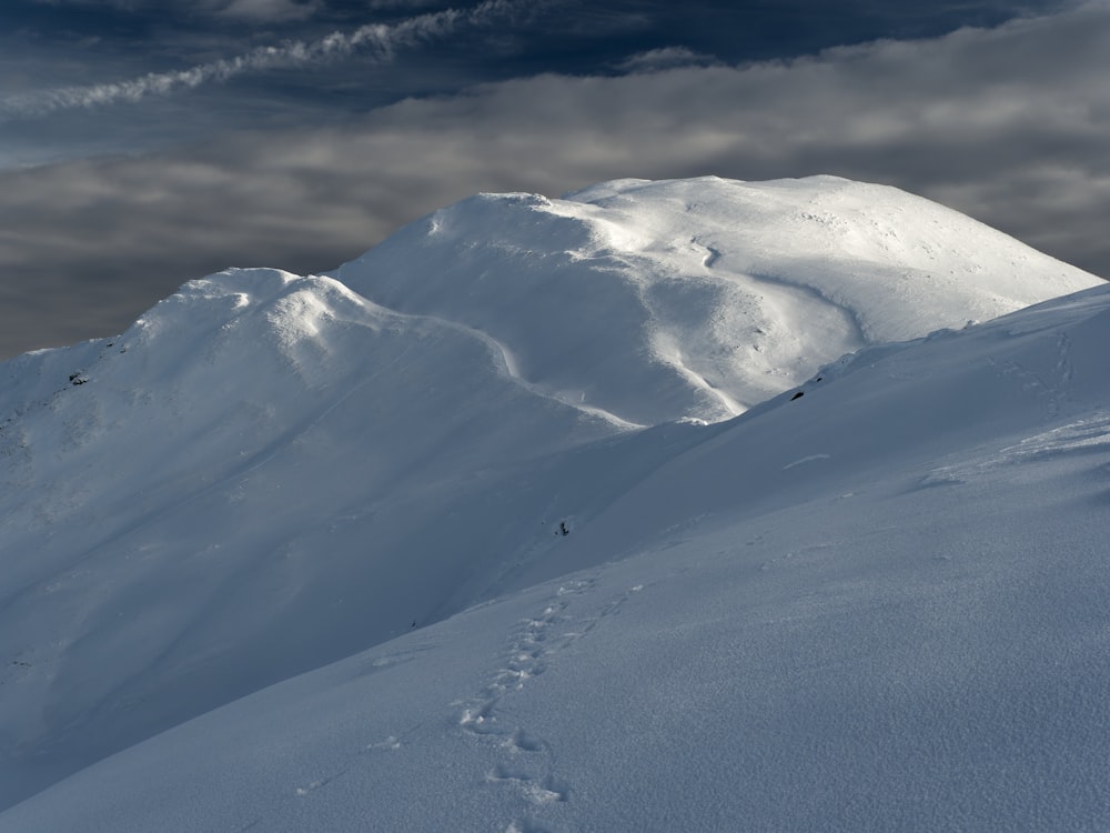 a mountain covered in snow