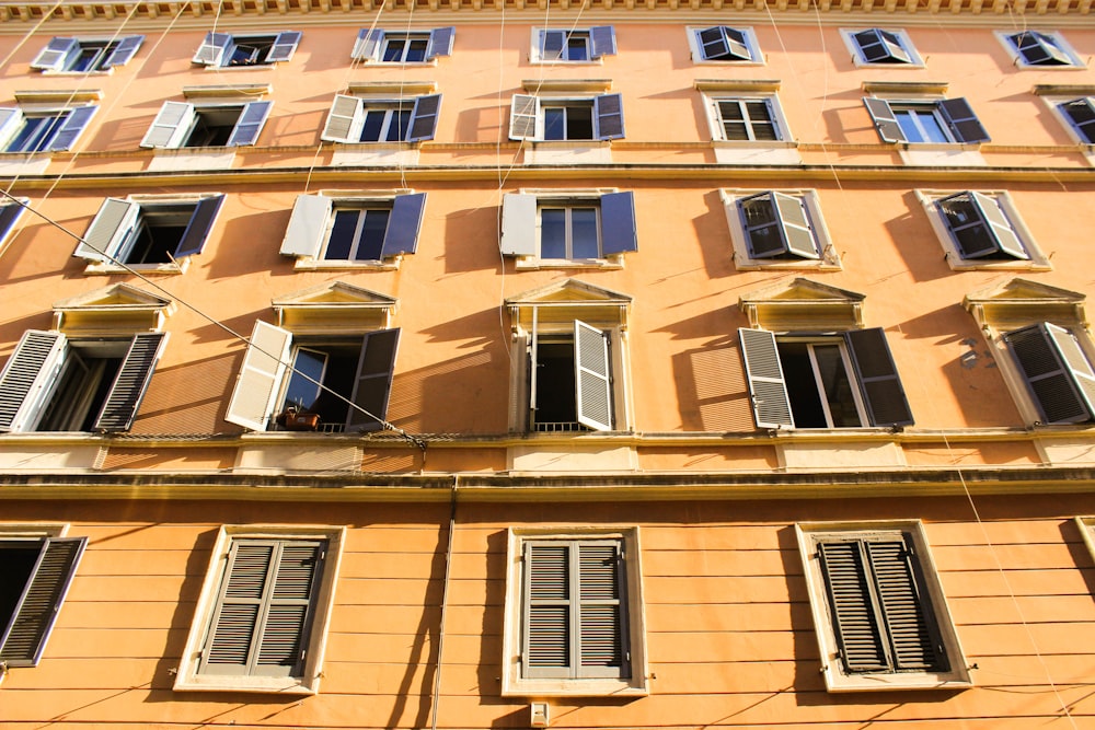 a building with many windows