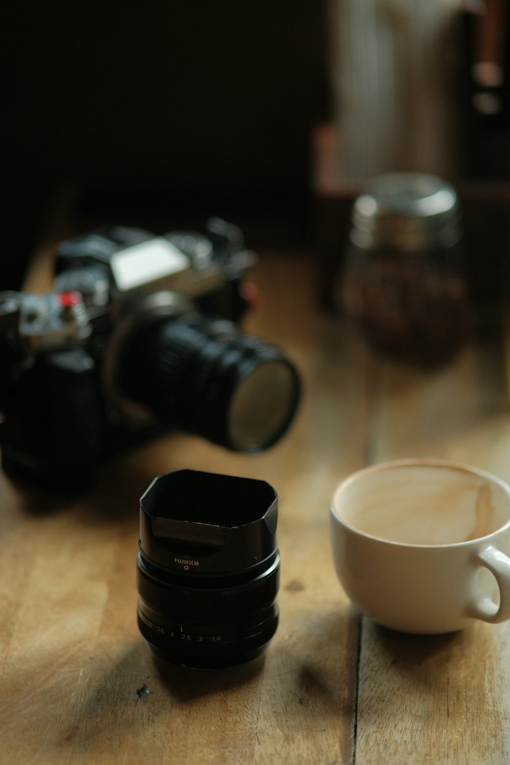 a camera on a table