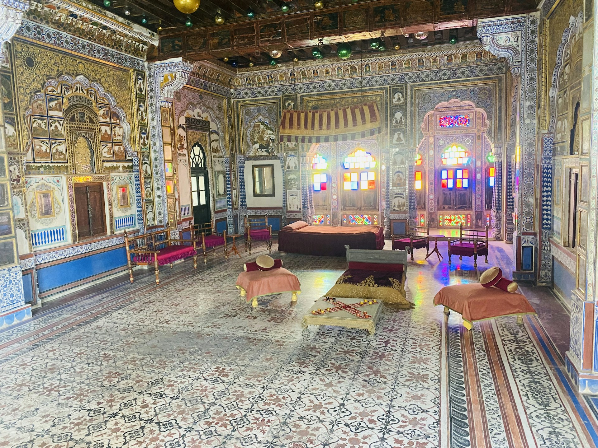 An intimate glimpse of the zamindari legacy, featuring traditional artifacts and decor within baba deodhi.