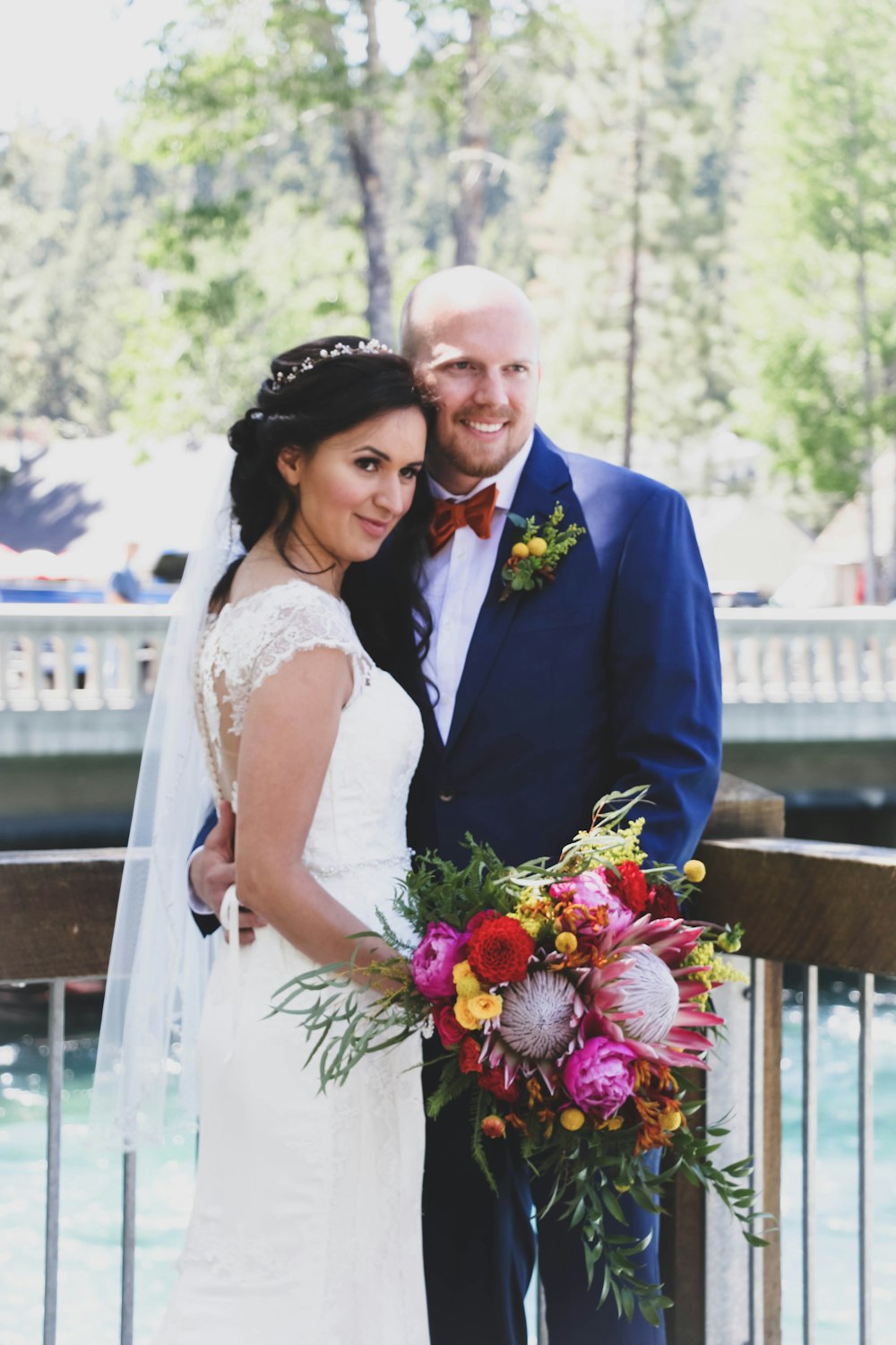 a man and woman posing for a picture