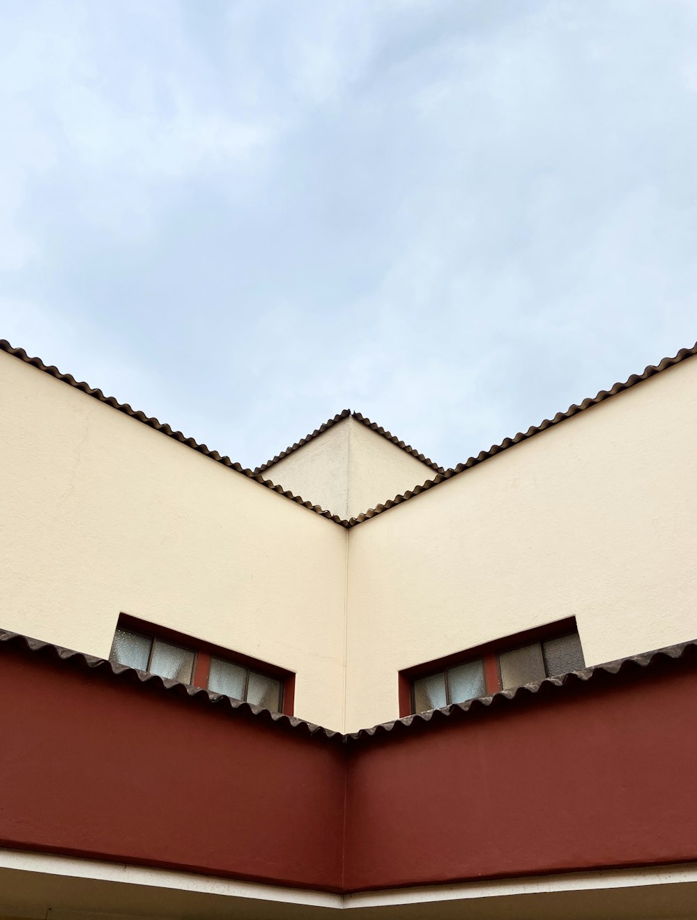 a building with a red roof