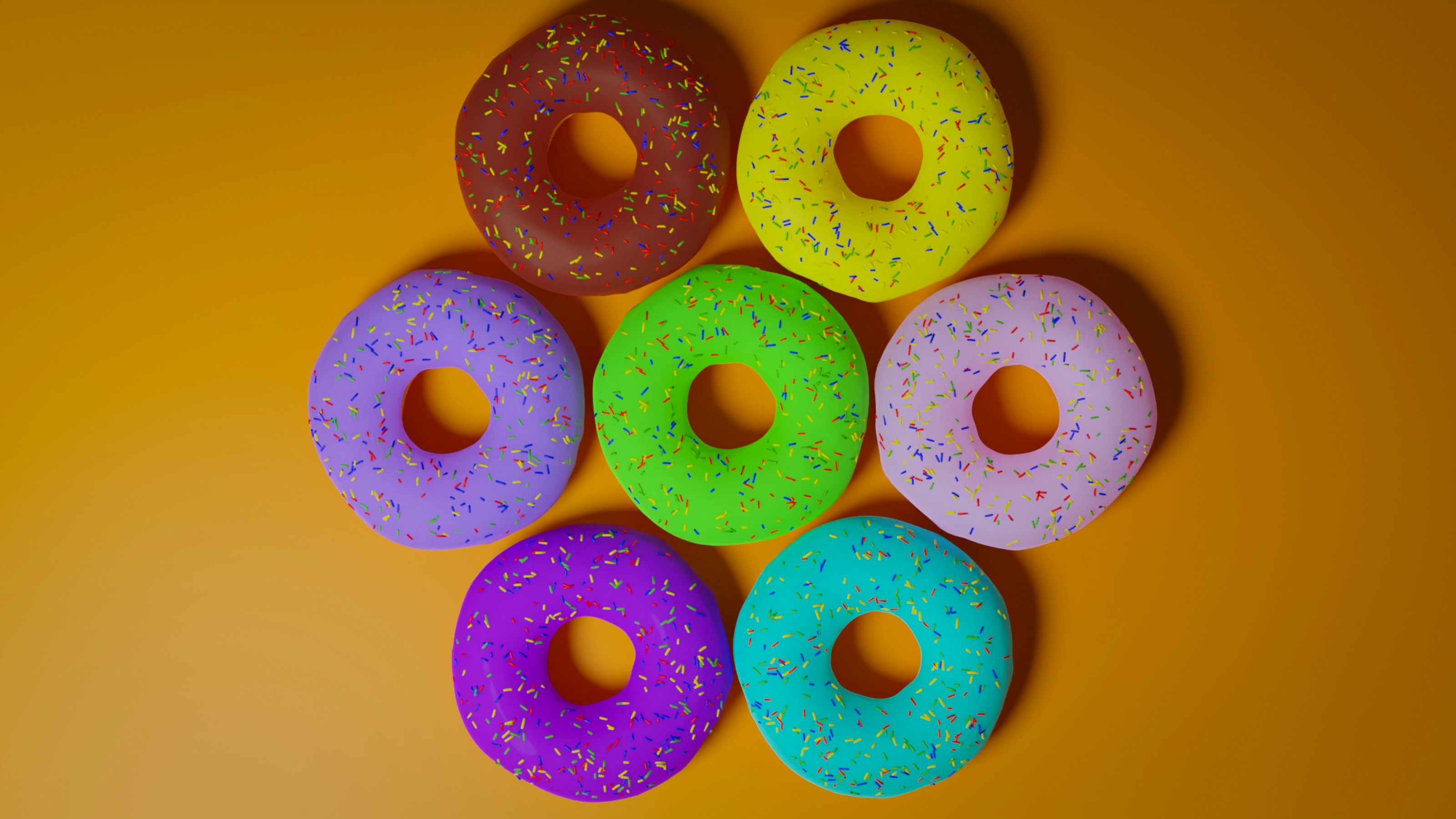 un groupe de beignets