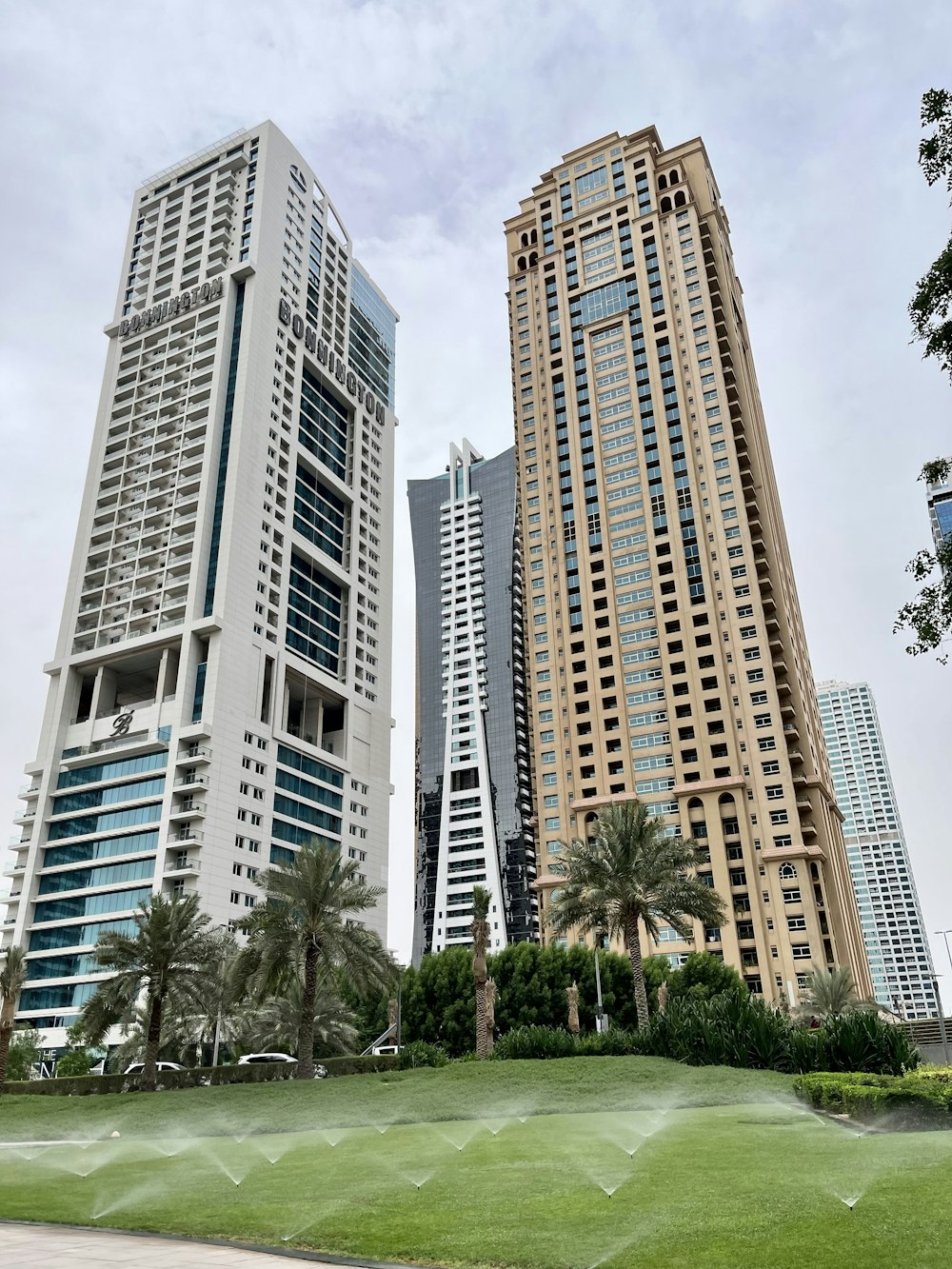 a couple of tall buildings