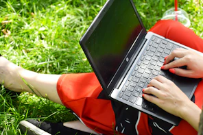 a person using a laptop