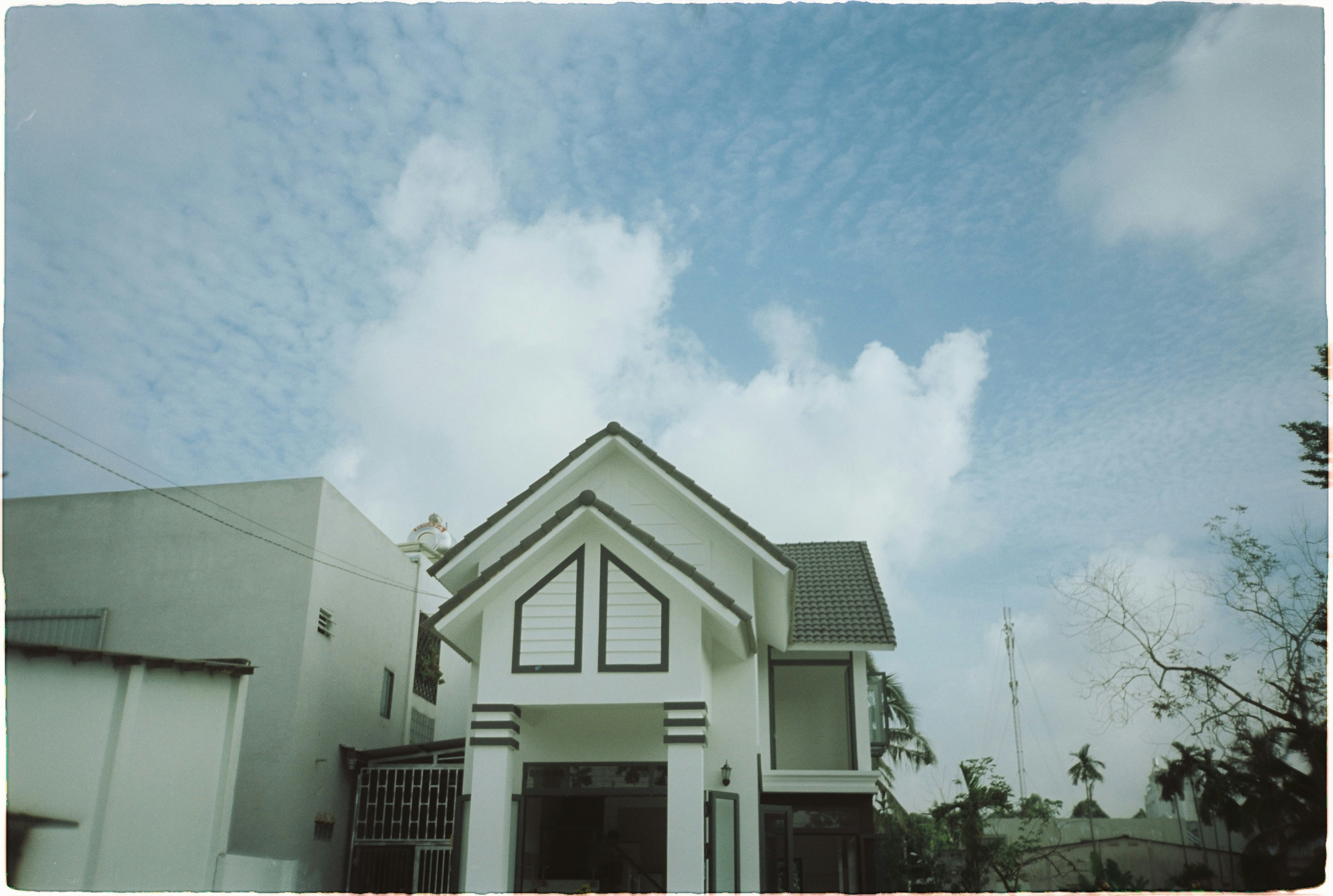 a group of white buildings