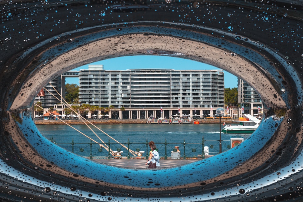 a large pool with people in it