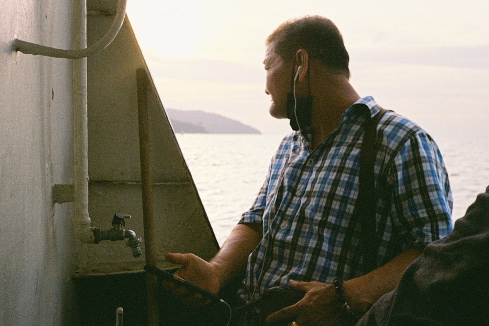 a man wearing headphones